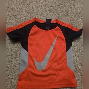 Nike Kids' Orange and Gray Short Sleeve Tee